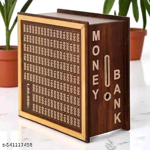 1 Lakh Wooden Money Piggi Bank for Kids